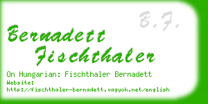 bernadett fischthaler business card